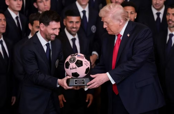 Trump recebe Messi na Cas...